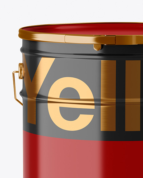 Glossy Paint Bucket Mockup