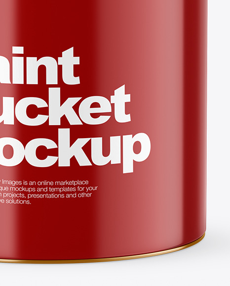 Glossy Paint Bucket Mockup