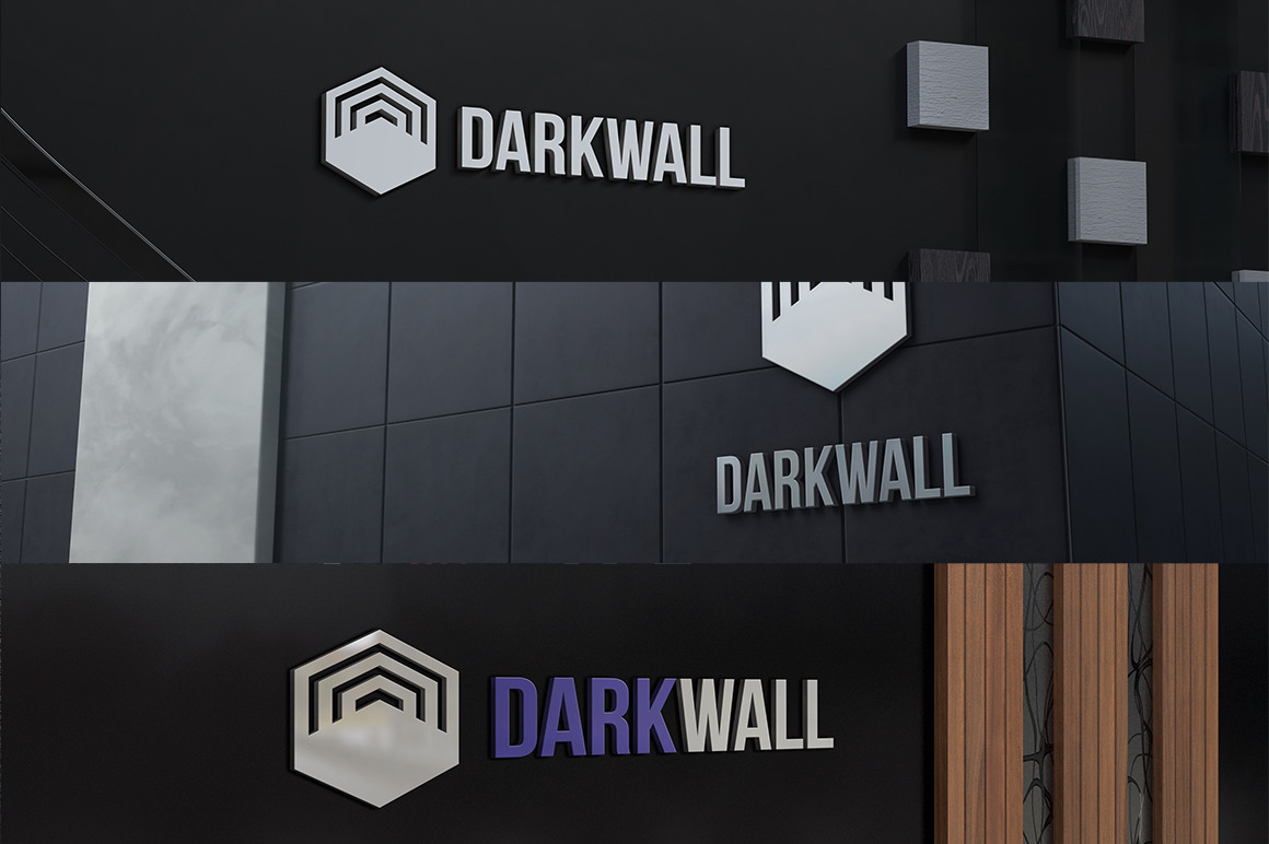 Dark Wall Logo Mockups