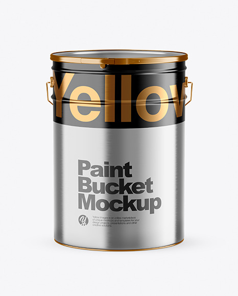 Metallic Paint Bucket Mockup