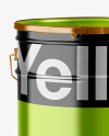 Metallic Paint Bucket Mockup