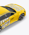 Sport Car Mockup - Back Half Side View (High-Angle Shot)