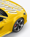 Sport Car Mockup - Back Half Side View (High-Angle Shot)