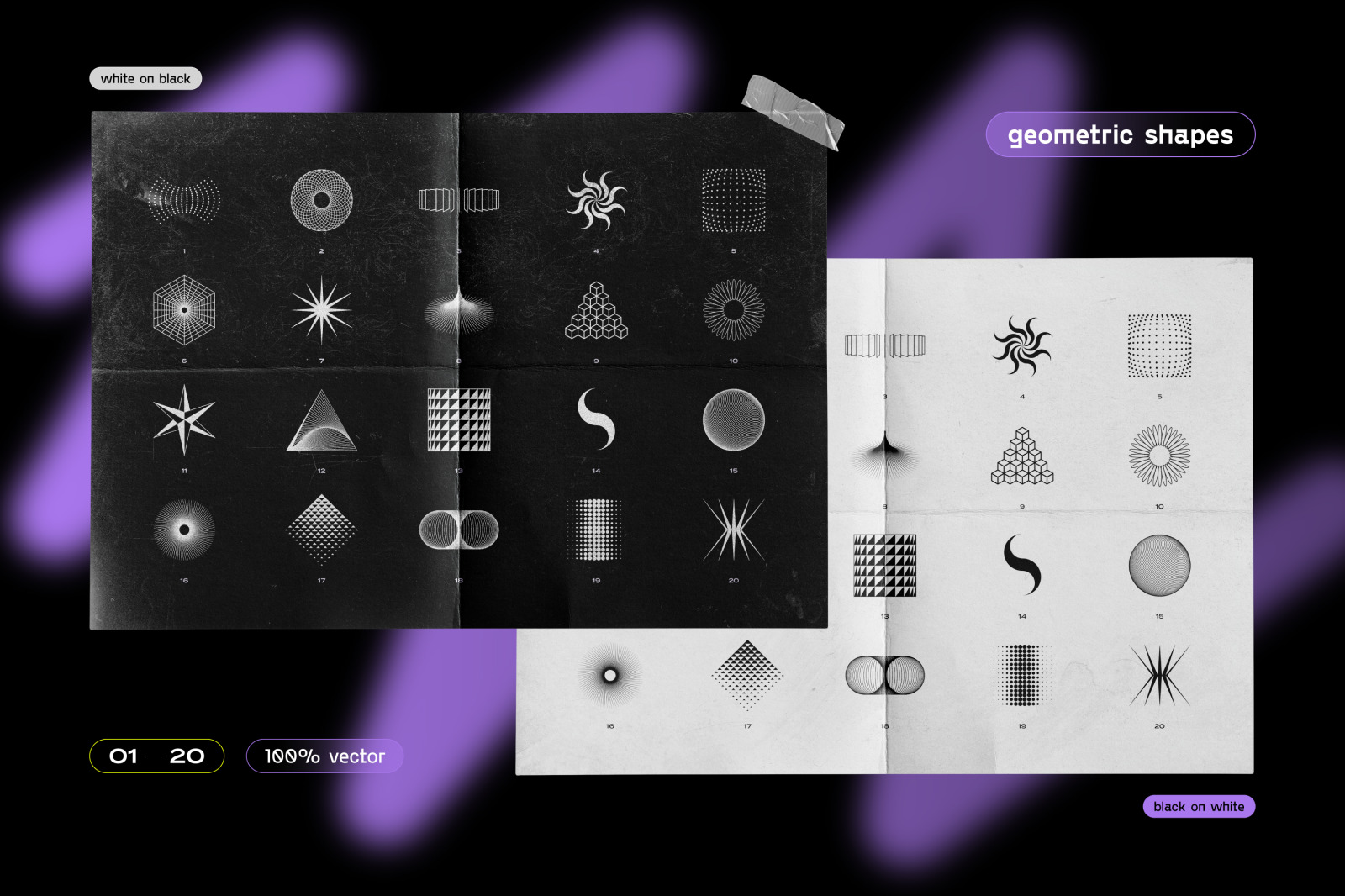 Geometric shapes pack for poster and cover design Geometric shapes pack for poster and cover design