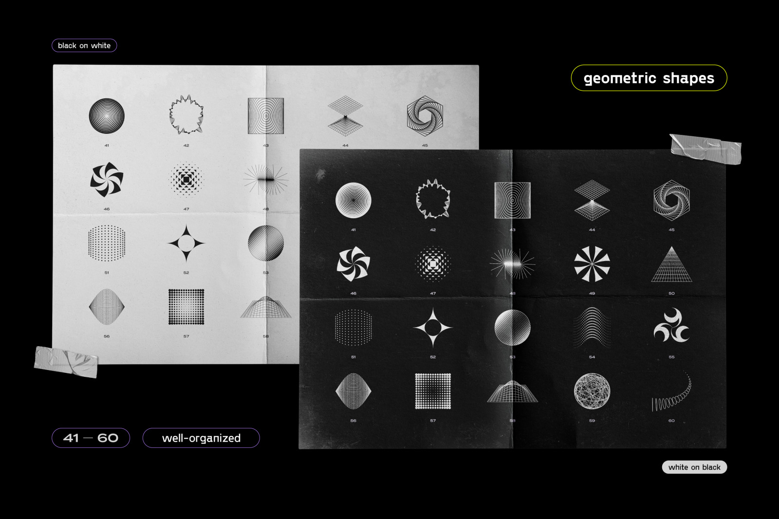 Geometric shapes pack for poster and cover design Geometric shapes pack for poster and cover design