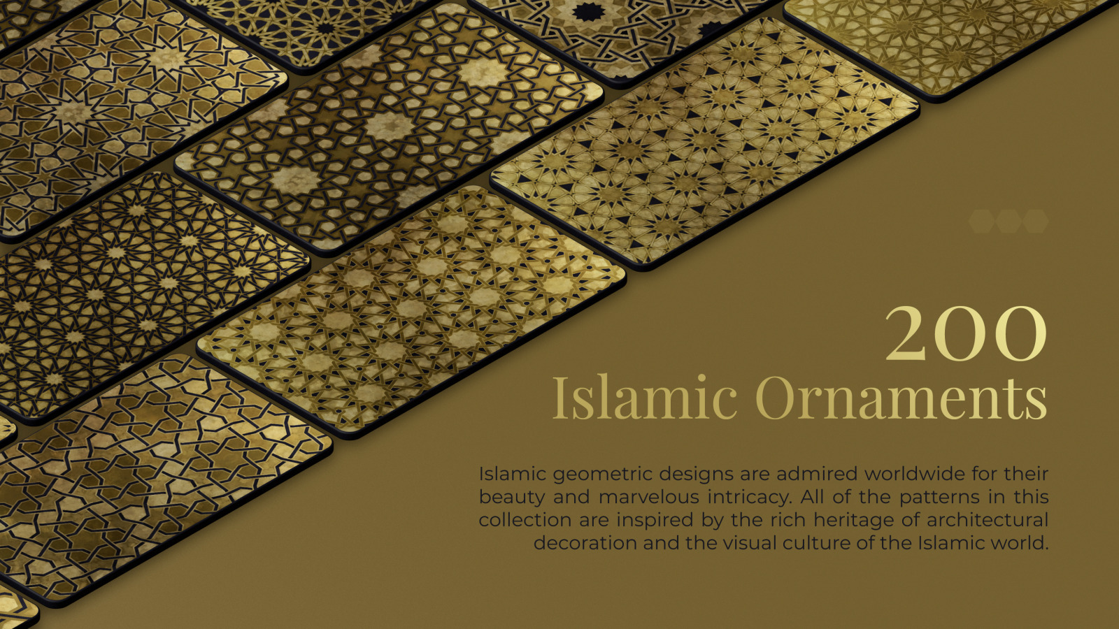 200 Islamic ornaments collection