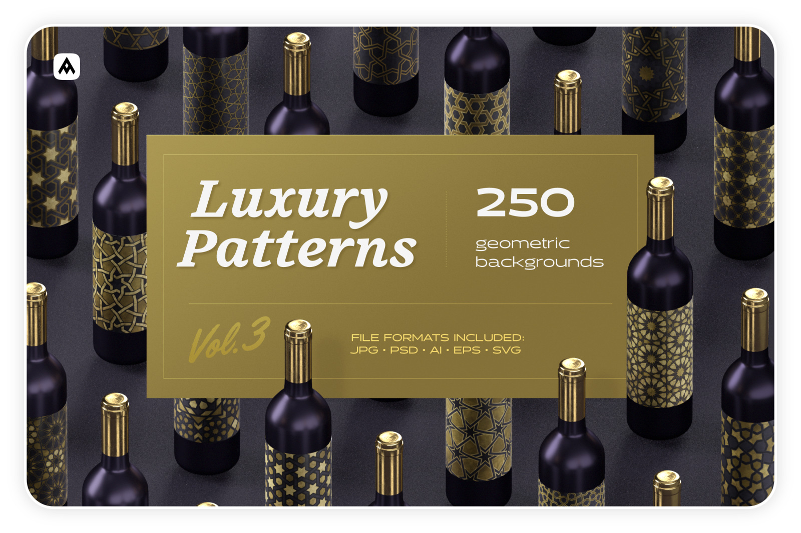 Luxury patterns - 250 geometric backgrounds collection