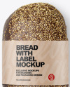 Loaf Of Rye Bread with Sesame & Label Mockup