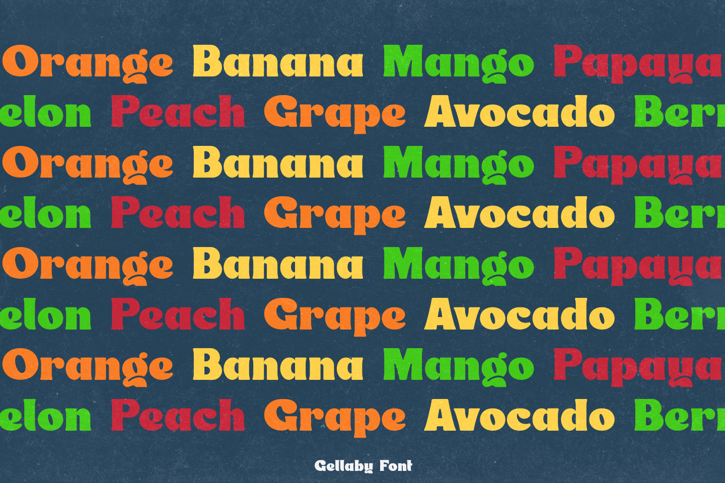 Gellaby - Chubby Display Font Gellaby - Chubby Display Font