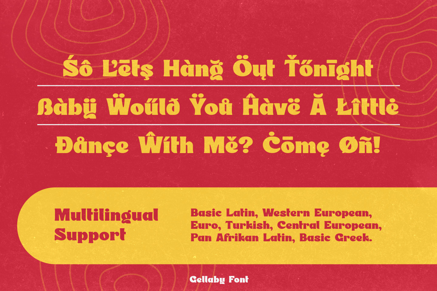 Gellaby - Chubby Display Font Gellaby - Chubby Display Font
