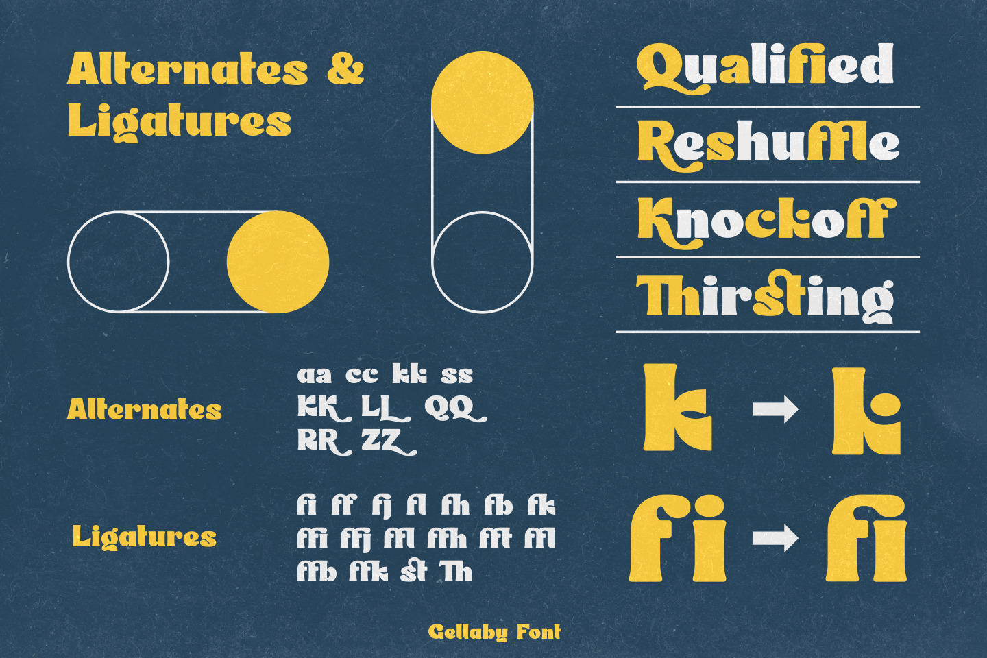 Gellaby - Chubby Display Font Gellaby - Chubby Display Font