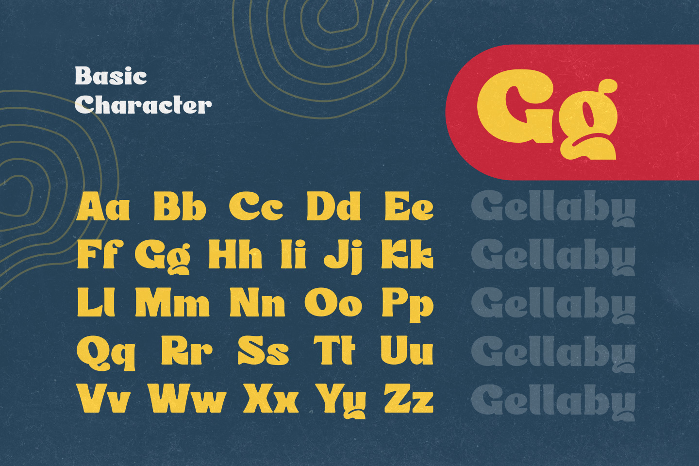 Gellaby - Chubby Display Font Gellaby - Chubby Display Font