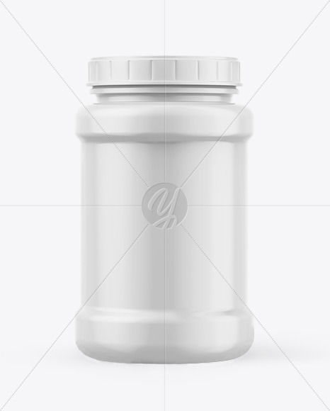 Plastic Protein Jar Mockup