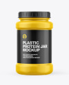 Plastic Protein Jar Mockup