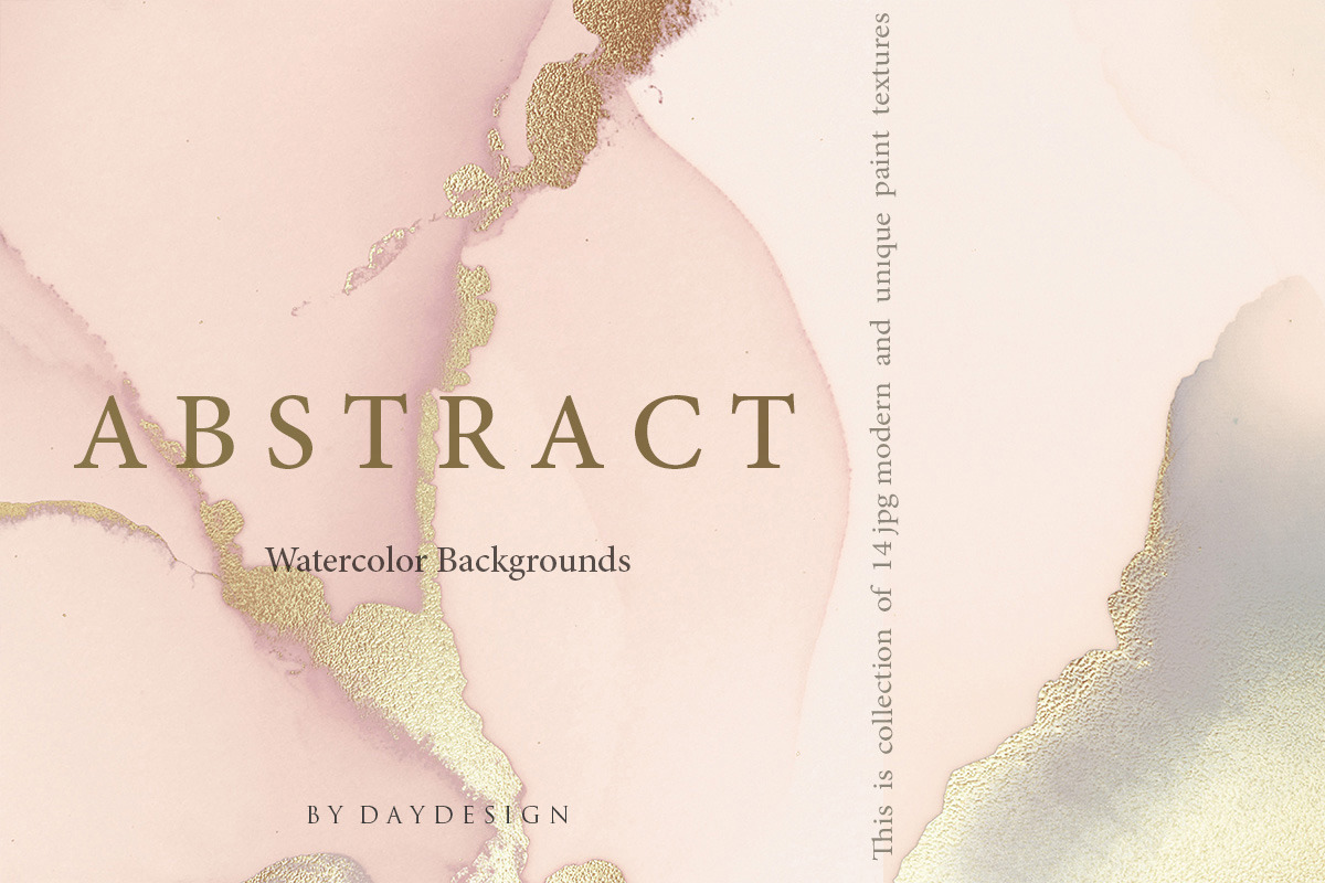 Pink Gold Abstract Watercolor Background Pink Gold Abstract Watercolor Background