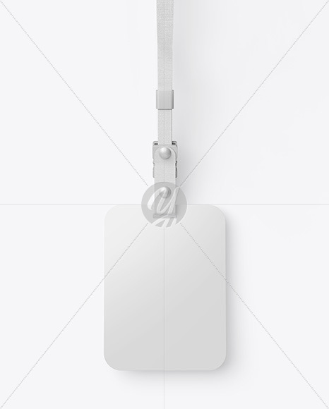 Lanyard w/ Plastic ID Card Mockup