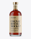 700ml Clear Glass Cognac Bottle Mockup