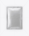 Matte Metallic Sachet Mockup - Front View