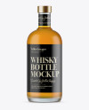 700ml Frosted Glass Whiskey Bottle Mockup