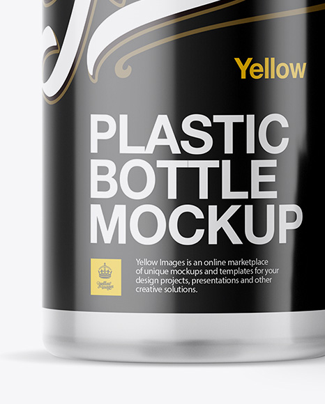 Clear Plastic Bottle With Carton Box & Case Mockup