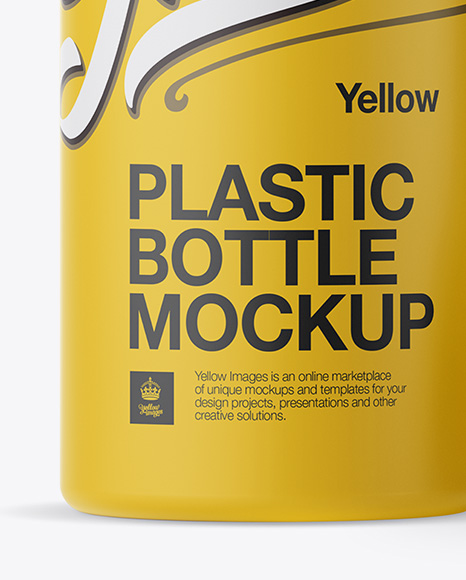 Matte Plastic Bottle With Carton Box & Case Mockup