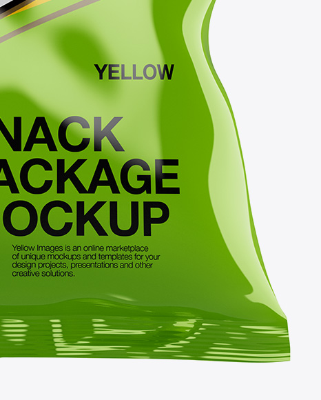 Glossy Snack Bag Mockup