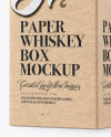 Kraft Paper Whisky Box Mockup - Halfside View