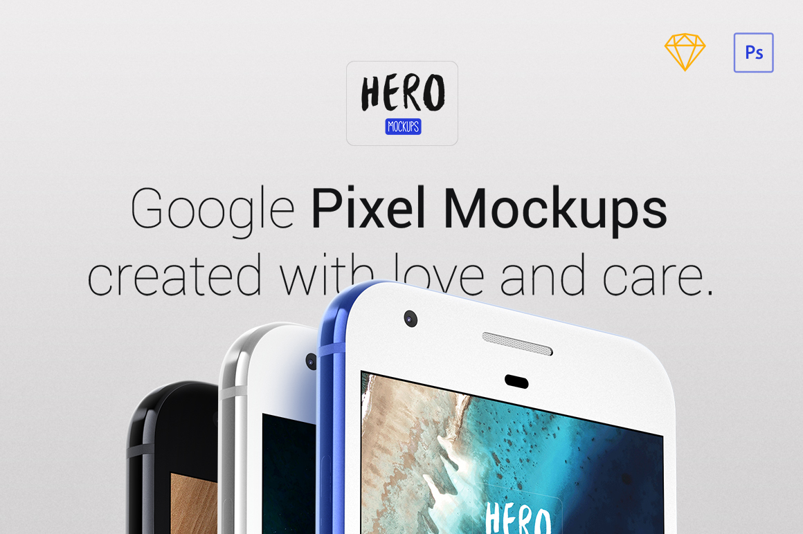 HERO Google Pixel Mockups