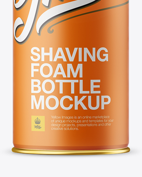 Matte Shaving Foam Bottle Mockup