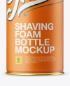 Matte Shaving Foam Bottle Mockup