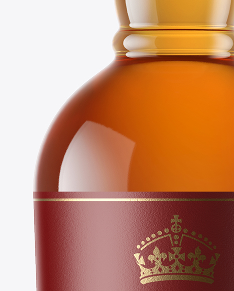 Clear Glass Cognac Bottle Mockup