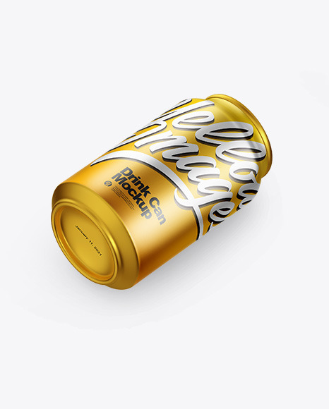 Matte Metallic Drink Can Mockup