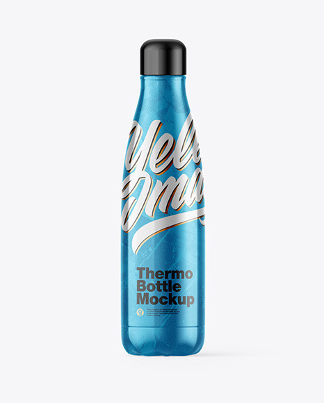 Metallic Thermo Bottle Mockup