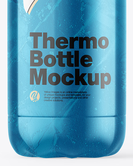 Metallic Thermo Bottle Mockup