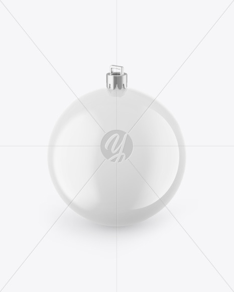 Glossy Christmas Ball Mockup