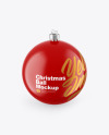 Glossy Christmas Ball Mockup