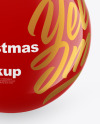 Glossy Christmas Ball Mockup