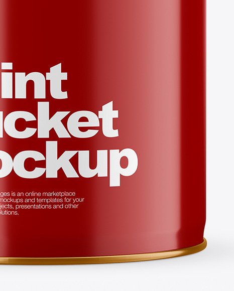 Glossy Paint Bucket Mockup