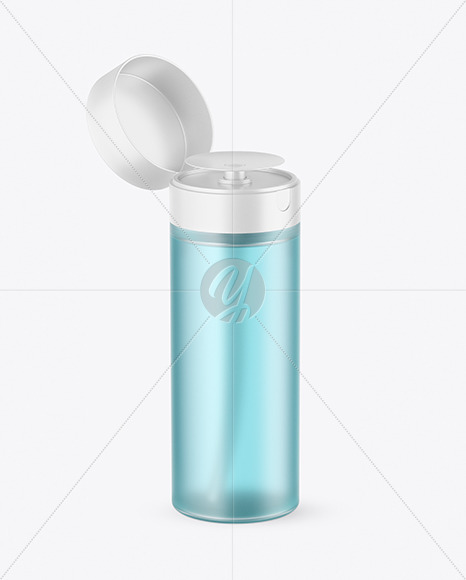 Frosted Cosmetic Bottle with Pump Mockup