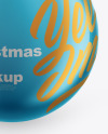 Metallic Christmas Ball Mockup