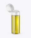 Clear Cosmetic Oil Bottle with Pump Mockup