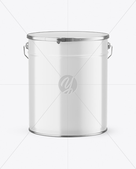 Glossy Paint Bucket Mockup