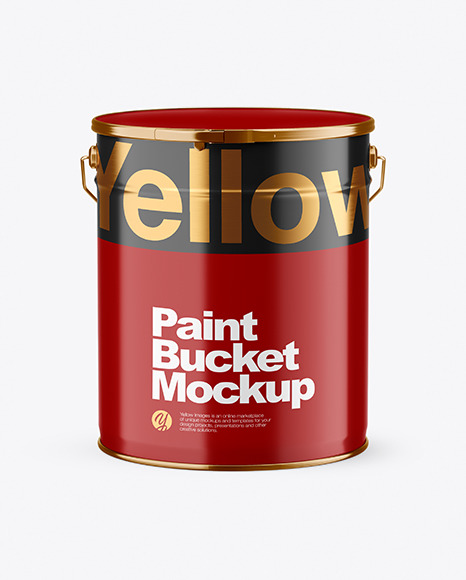 Glossy Paint Bucket Mockup