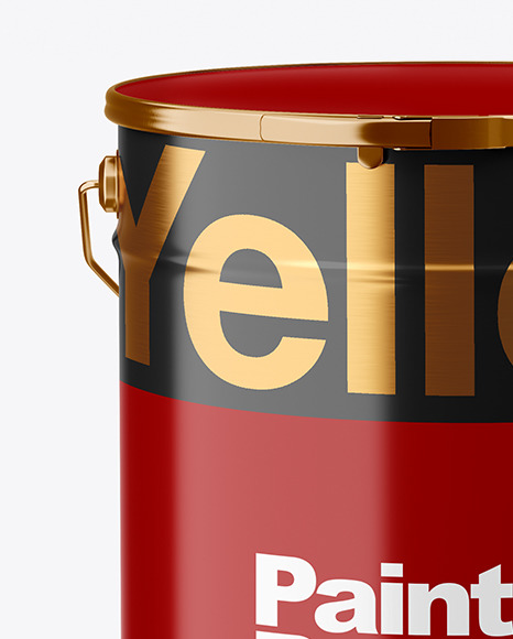 Glossy Paint Bucket Mockup