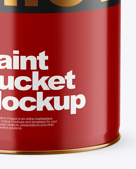 Glossy Paint Bucket Mockup