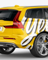 Station Wagon Mockup - Back Half Side View