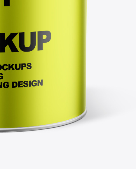 Metallic Paint Tin Can Mockup