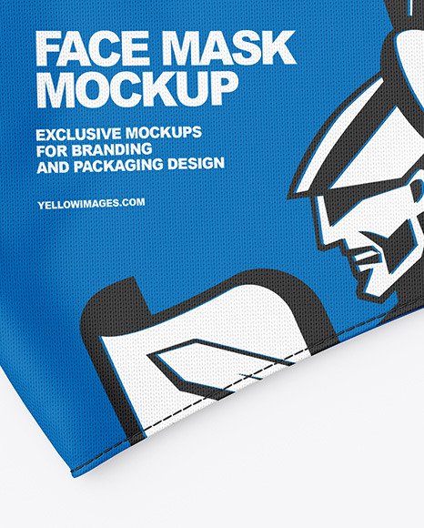 Folded Face Mask Mockup