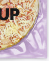 Plastic Vacuum Bag W/ Frozen Pizza Mockup
