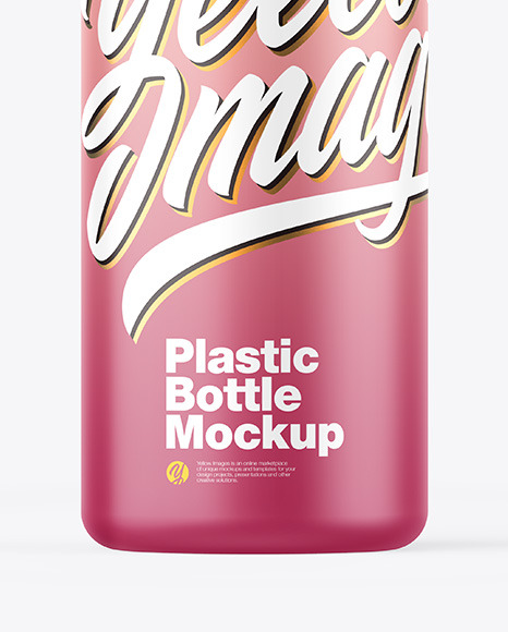 Matte Sanitizer Bottle w/ Open Pump Mockup